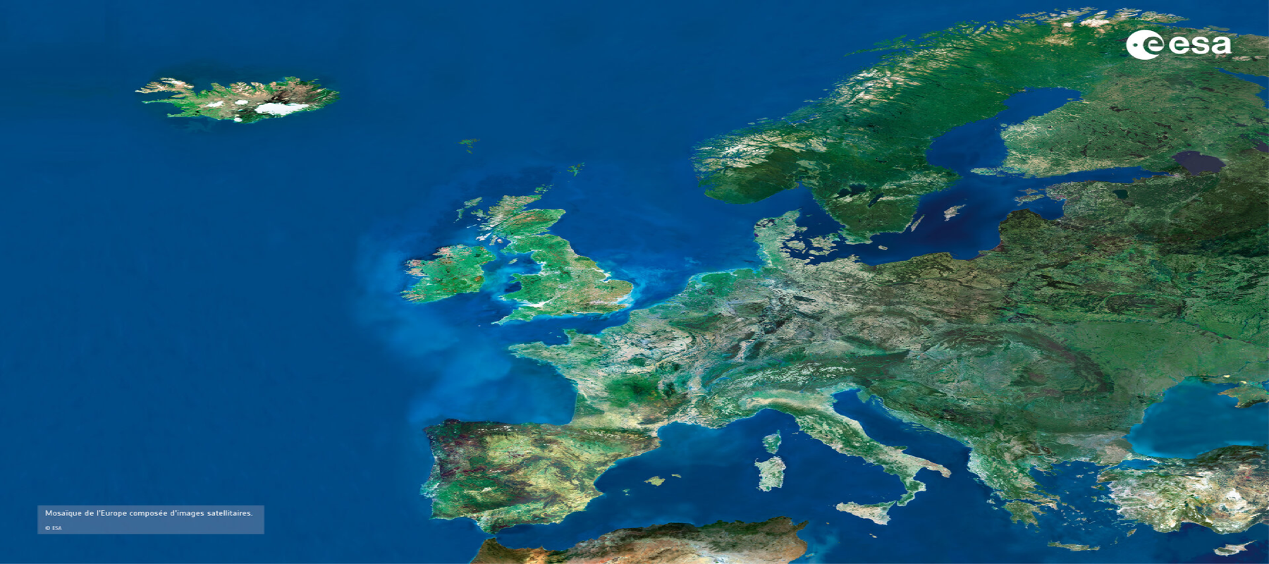 Image satellite de l'Europe par l'ESA